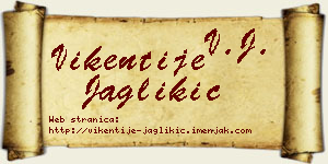 Vikentije Jaglikić vizit kartica